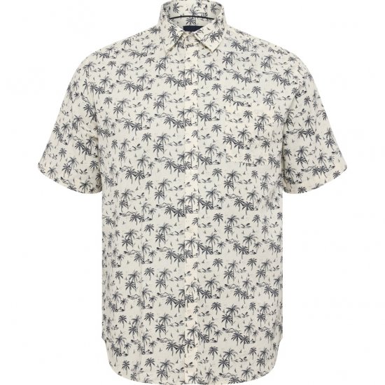 North Latitude Shirt Short Sleeve Off White - Overhemden - Overhemden Grote Maten Heren