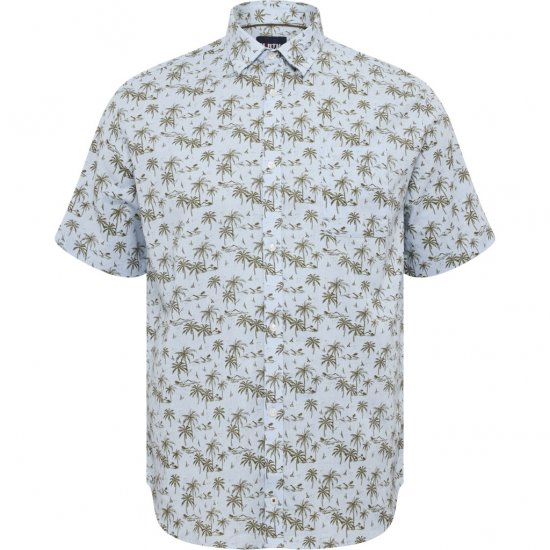 North Latitude Shirt Short Sleeve Light Blue - Overhemden - Overhemden Grote Maten Heren