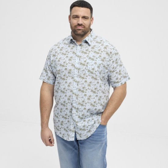 North Latitude Shirt Short Sleeve Light Blue - Overhemden - Overhemden Grote Maten Heren