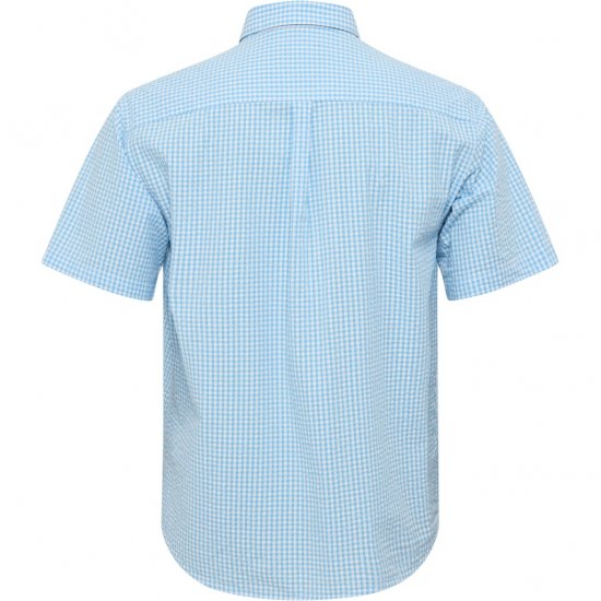 North Latitude Shirt Short Sleeve Turquoise - Overhemden - Overhemden Grote Maten Heren