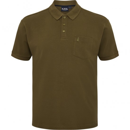 North Latitude Polo Pique Short Sleeve Green - Polo shirts - Grote Maten Poloshirts Heren