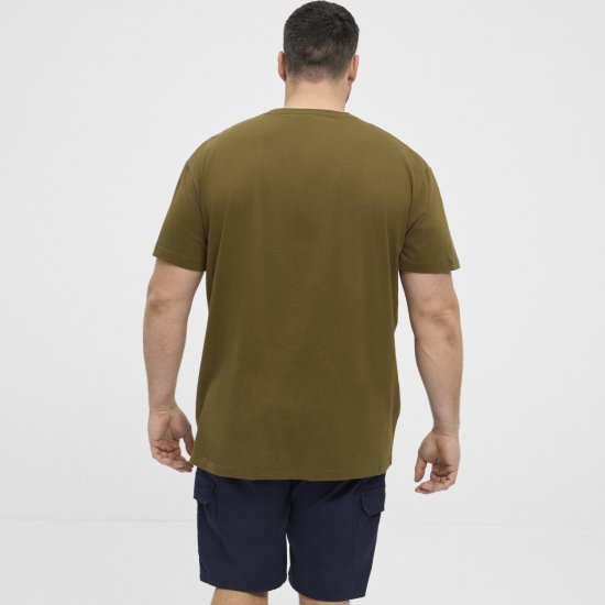 North Latitude T-Shirt Printed Short Sleeve Green - T-shirts - Grote Maten T-shirts Heren
