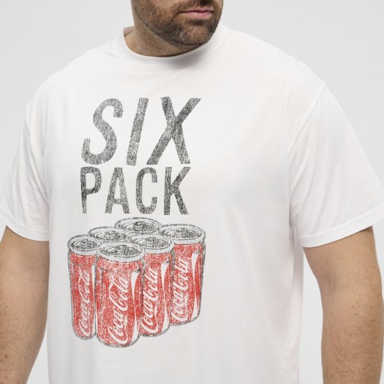 North Latitude T-Shirt Coca-Cola White - T-shirts - Grote Maten T-shirts Heren