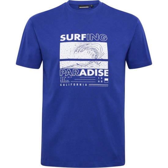 North Latitude T-Shirt Printed Blue - T-shirts - Grote Maten T-shirts Heren