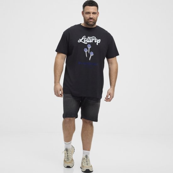 North Latitude T-Shirt Lollipop Black - T-shirts - Grote Maten T-shirts Heren