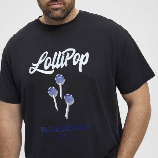 North Latitude T-Shirt Lollipop Black - T-shirts - Grote Maten T-shirts Heren