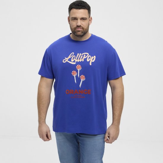 North Latitude T-Shirt Lollipop Blue - T-shirts - Grote Maten T-shirts Heren