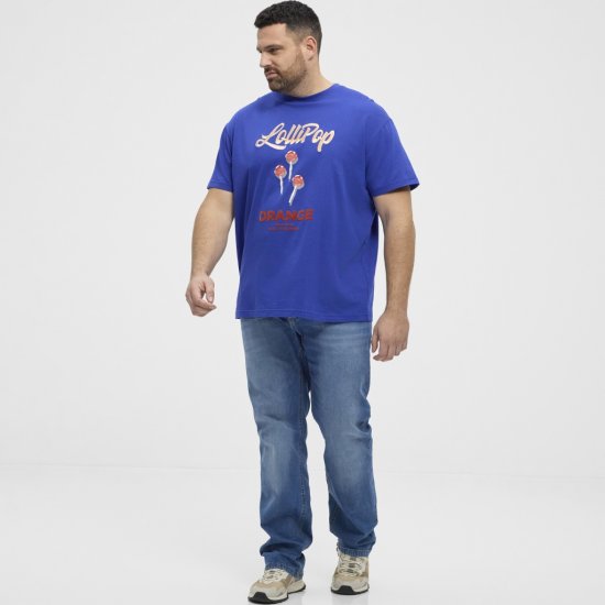 North Latitude T-Shirt Lollipop Blue - T-shirts - Grote Maten T-shirts Heren