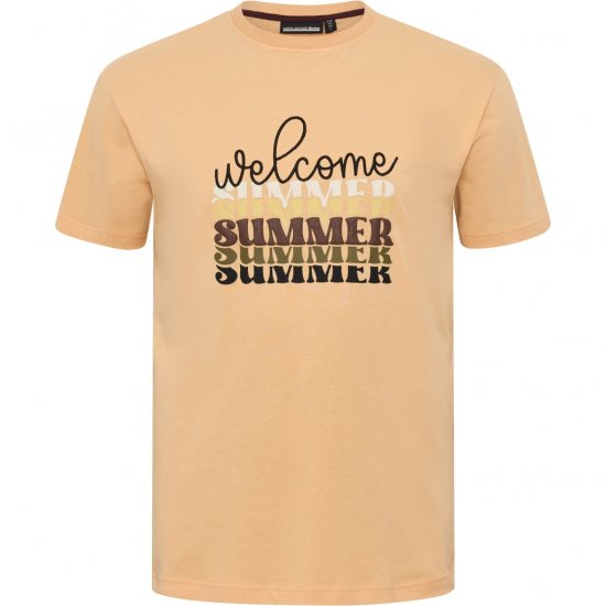 North Latitude T-Shirt Summer Peach - T-shirts - Grote Maten T-shirts Heren