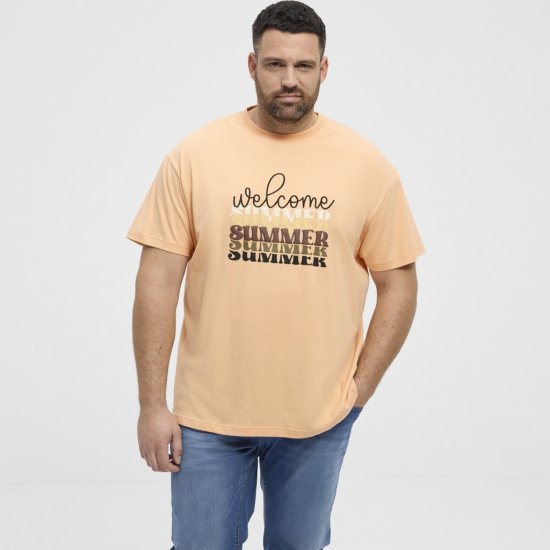 North Latitude T-Shirt Summer Peach - T-shirts - Grote Maten T-shirts Heren