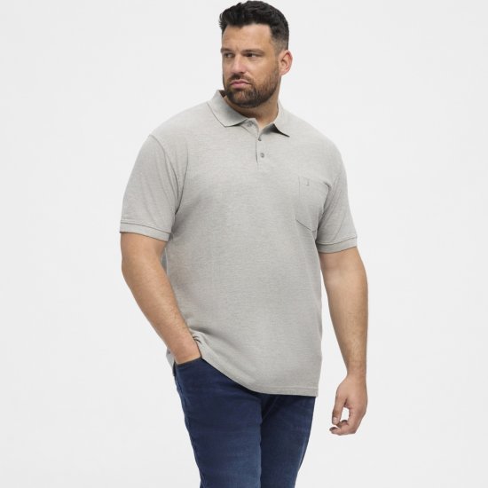 North Latitude Polo Short Sleeve Grey - Polo shirts - Grote Maten Poloshirts Heren