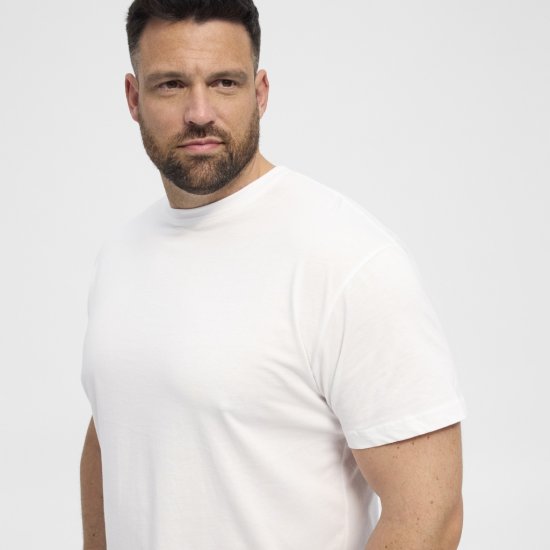 North Latitude T-Shirt 2-Pack White - T-shirts - Grote Maten T-shirts Heren