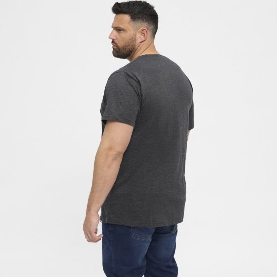 North Latitude T-Shirt 2-Pack Dark Grey Melange - T-shirts - Grote Maten T-shirts Heren