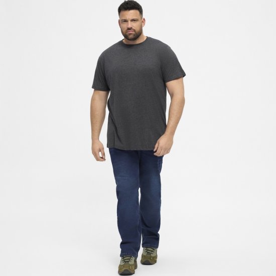 North Latitude T-Shirt 2-Pack Dark Grey Melange - T-shirts - Grote Maten T-shirts Heren
