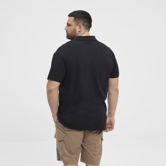 North Latitude Polo Pique Short Sleeve Black - Polo shirts - Grote Maten Poloshirts Heren