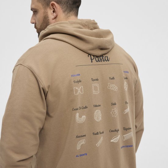 North Latitude Hoodie with Zipper Dark Sand - Sweaters & hoodies - Sweaters & Hoodies Grote Maten Heren