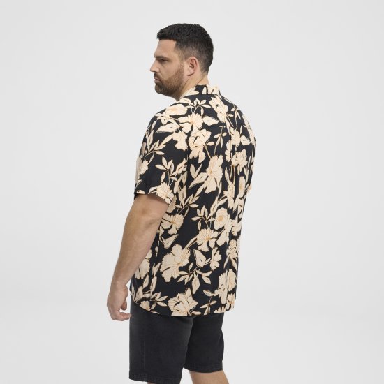 North Latitude Shirt Cuba Short Sleeve Navy - Overhemden - Overhemden Grote Maten Heren