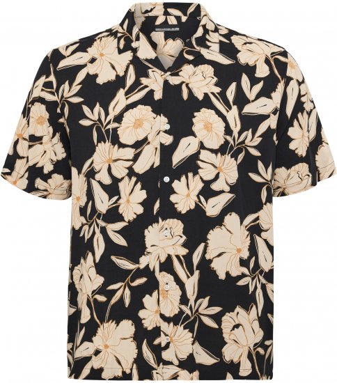 North Latitude Shirt Cuba Short Sleeve Navy - Overhemden - Overhemden Grote Maten Heren