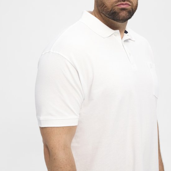 North Latitude Polo Short Sleeve White - Polo shirts - Grote Maten Poloshirts Heren