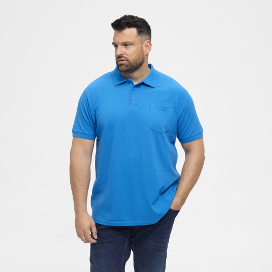 North Latitude Polo Short Sleeve Blue - Polo shirts - Grote Maten Poloshirts Heren
