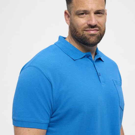 North Latitude Polo Short Sleeve Blue - Polo shirts - Grote Maten Poloshirts Heren