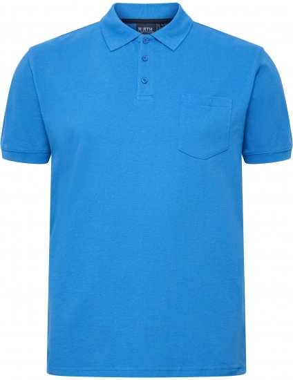 North Latitude Polo Short Sleeve Blue - Polo shirts - Grote Maten Poloshirts Heren