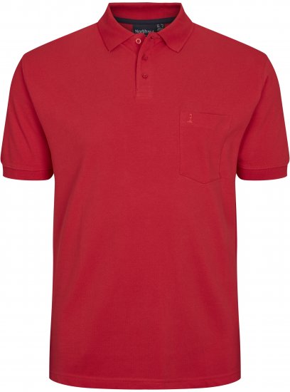 North Latitude Polo Short Sleeve Red TALL - HERENKLEDING MT-6XLT - Tall Kleding Heren