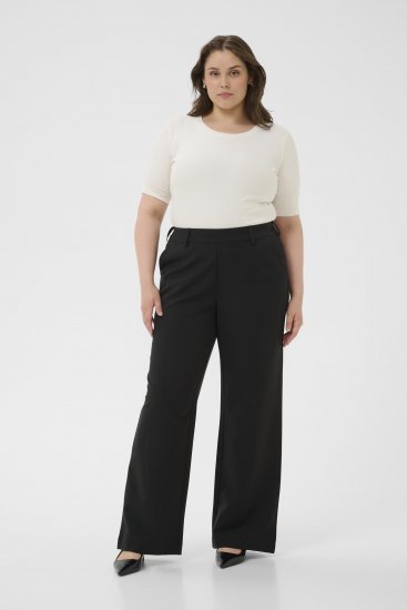 Kaffe Curve Halley Broek Zwart - Jeans & Broeken in Grote Maten – Plus Size - 