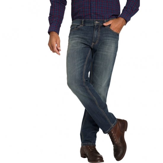 JP1880 Jeans Straight Fit Super Stretch Denim Used Blue - Jeans & broeken - Jeans & Broeken Grote Maten Heren