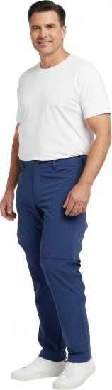 Dobsom Nebraska Broek met Afritsbare Pijpen Blauw - Sportkleding & outdoor - Grote Maten Sportkleding Heren