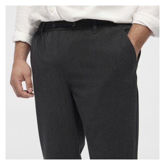 North Latitude Dress Pants Elastic Waist Dark Grey Melange - Broeken - Grote Maten Broeken Heren