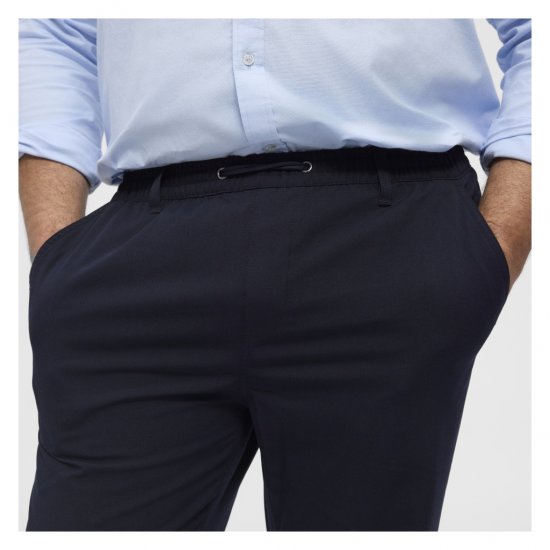 North Latitude Dress Pants Elastic Waist Navy Blue - Broeken - Grote Maten Broeken Heren