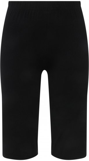 Ulla Popken Stretch Knit Bike Shorts Black - Jeans & Broeken in Grote Maten – Plus Size - 