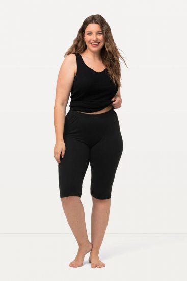 Ulla Popken Stretch Knit Bike Shorts Black - Ulla Popken - Ulla Popken Grote Maten Kleding