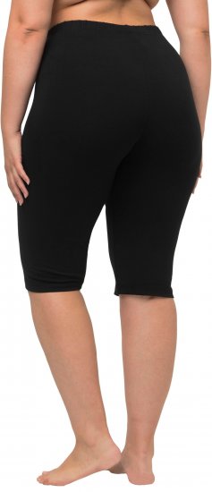 Ulla Popken Stretch Knit Bike Shorts Black - Jeans & Broeken in Grote Maten – Plus Size - 