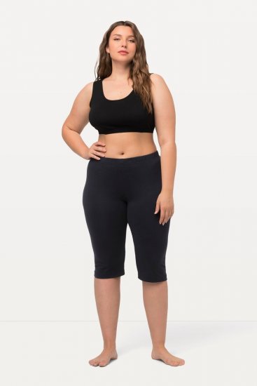 Ulla Popken Stretch Knit Bike Shorts Blue - Ulla Popken - Ulla Popken Grote Maten Kleding