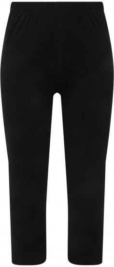 Ulla Popken Basic Stretch Knit Capris Black - Jeans & Broeken in Grote Maten – Plus Size - 