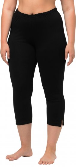 Ulla Popken Basic Stretch Knit Capris Black - Jeans & Broeken in Grote Maten – Plus Size - 