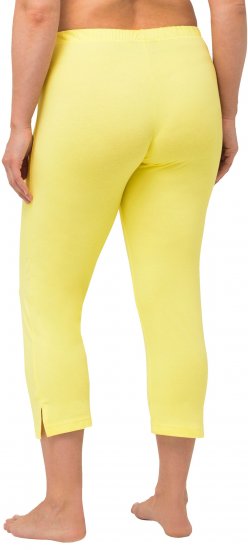 Ulla Popken Basic Stretch Knit Capris Yellow - Jeans & Broeken in Grote Maten – Plus Size - 