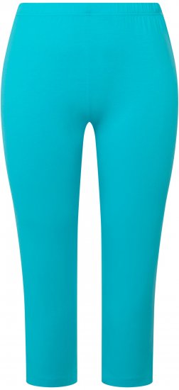 Ulla Popken Basic Stretch Knit Capris Blue - Jeans & Broeken in Grote Maten – Plus Size - 