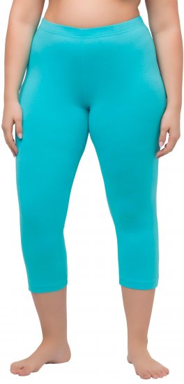 Ulla Popken Basic Stretch Knit Capris Blue - Jeans & Broeken in Grote Maten – Plus Size - 