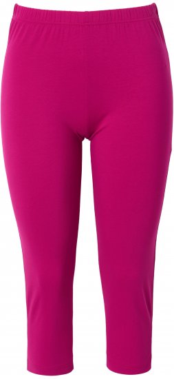 Ulla Popken Basic Stretch Knit Capris Purple - Ulla Popken - 