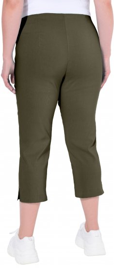 Ulla Popken Stretch Basic Bengaline Capri Pants Forest Forest Green - Jeans & Broeken in Grote Maten – Plus Size - 