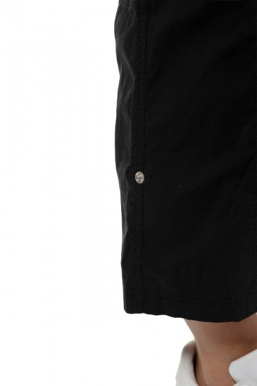 Ulla Popken Roll Tab Hem Stretch Cargo Pants Black - Broeken - Dames broeken in grote maten