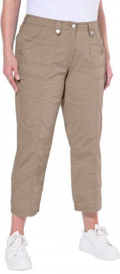 Ulla Popken Roll Tab Hem Stretch Cargo Pants Orange - Jeans & Broeken in Grote Maten – Plus Size - 