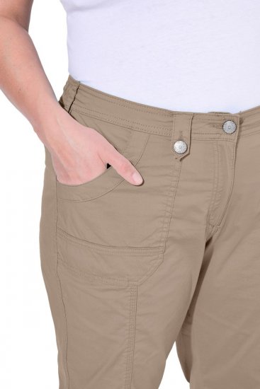Ulla Popken Roll Tab Hem Stretch Cargo Pants Orange - Broeken - Dames broeken in grote maten