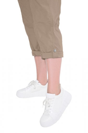 Ulla Popken Roll Tab Hem Stretch Cargo Pants Orange - Broeken - Dames broeken in grote maten