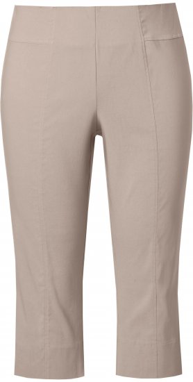 Ulla Popken Bengaline Elastic Waist Stretch Capri Pants Orange - Jeans & Broeken in Grote Maten – Plus Size - 