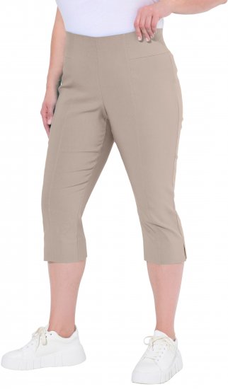 Ulla Popken Bengaline Elastic Waist Stretch Capri Pants Orange - Jeans & Broeken in Grote Maten – Plus Size - 