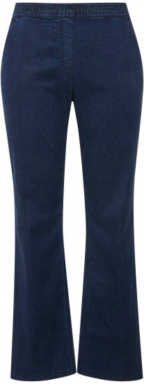Ulla Popken Straight Leg Elastic Waist Mandy Fit Stretch Jeans Denim Blue - Jeans & Broeken in Grote Maten – Plus Size - 